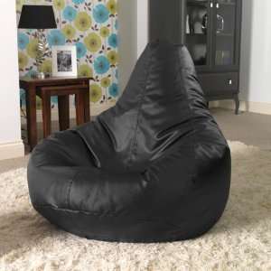 Gaming Bean Bag Designer Recliner BLACK Faux Leather   Beanbag Chair 