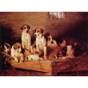    Foxhounds and Terriers in a Kennel, By Emms John 