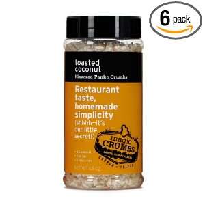 Magic Crumbs Toasted Coconut Panko, 4 Ounce Jars (Pack of 6)
