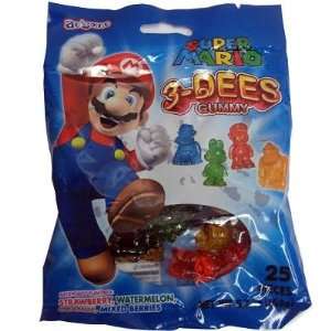 Nintendo Super Mario 3 Dees Gummy Bag 21423  Grocery 