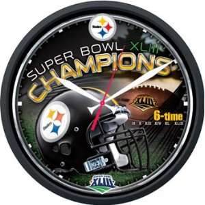  Pittsburgh STEELERS Super Bowl XLIII Champs WALL CLOCK 