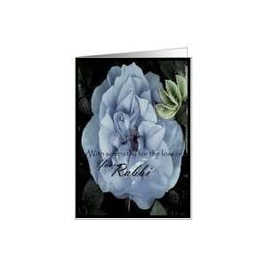  Sympathy, Rabbi, Dusty Blue Wild Rose Card Health 