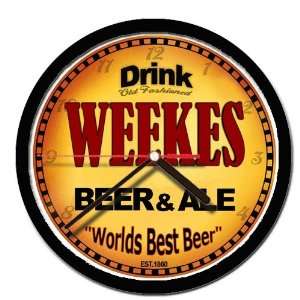  WEEKES beer and ale cerveza wall clock 