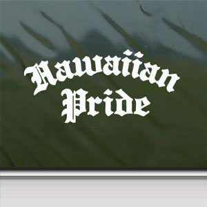  Hawaiian Pride White Sticker Car Laptop Vinyl Window White 