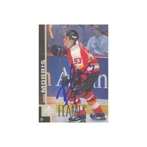  Derek Morris, Calgary Flames, 1998 Upper Deck Autographed 
