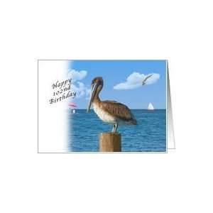  Birthday, 102nd, Pelican, Seascape Card Toys & Games