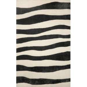  TransOcean Rugs Spello Wavey Stripe Black Runner 2.00 x 8 
