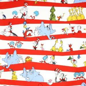  Robert Kaufman Celebrate Dr. Seuss Stripe Celebration 