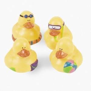  One Dozen (12) Mini BEACH Rubber Duckie Ducky Duck Party 