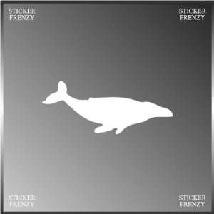  Blue Whale Ocean Silhouette Decal White Animal Vinyl Decal 