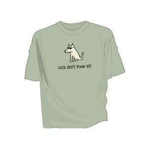  Chillybear   Cats Dont Know Sit T Shirt (Small) Pet 