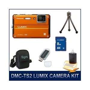  Panasonic LUMIX DMC TS2D TS2 Orange Digital Camera, with 8 