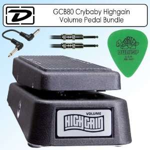  Dunlop GCB80 Crybaby Highgain Volume Pedal Bundle With 