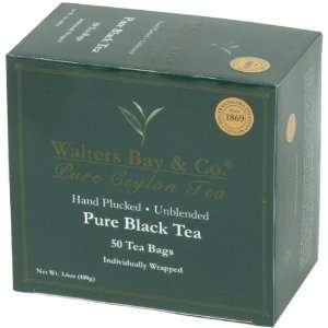 Walters Bay & Company Gold Tag Black Tea Bags in a Laminated Cardboard 