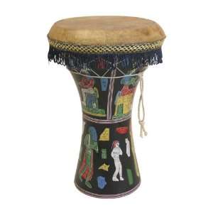  Pharaonic Wooden Doumbek Drum, Large Musical Instruments