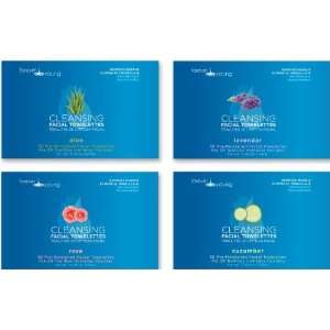  SpaLife Forever Young Cleansing Facial Towelettes, Aloe 