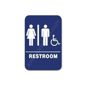  Restroom Sign Unisex Handicap Blue 1506