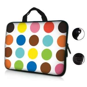  17 17.3 Colorful Dot Design Laptop Sleeve with Hidden 