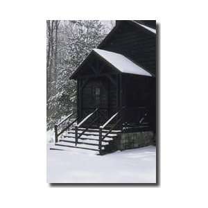  Snowcovered Church Steps Giclee Print