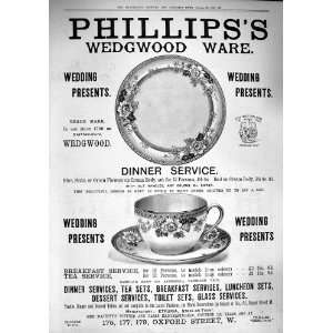  1890 Advertisement PhillipsS Wedgwood Ware Dinner