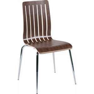   Side Chair (Walnut) (34H x 19.29W x 19.09D) Furniture & Decor