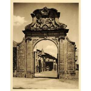  1932 Gate Portal Castle Chateau Ansembourg Luxembourg 