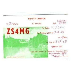  1957 QSL Kroonstad South Africa ZS4MG 