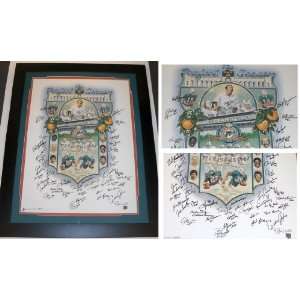  1972 Miami Dolphins Team Signed Perfect Season Lithograph 