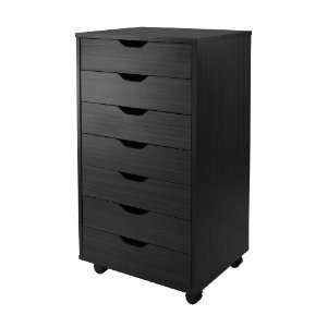   Halifax Cabinet for Closet/Office, 7 Drawers, Black