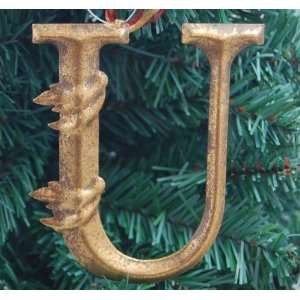  Heaven Sends   Decorative Gold Letter U   Christmas Tree 