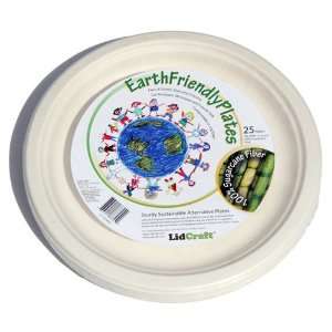  LidCraft Earth Friendly Plates 10 inches (Bagasse 
