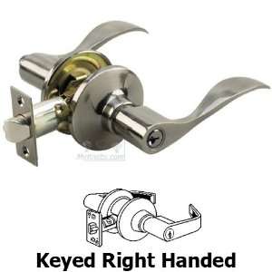  Left handed keyed wave lever in antique nickel
