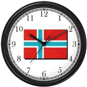  Flag of Norway No.1   Norwegian Theme Wall Clock by 