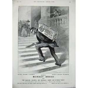   1896 Advertisement Monkey Brand Brookes Soap Cleaner
