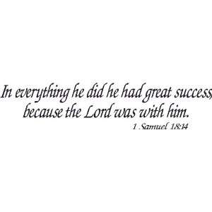 In Everything He Had Great Success, Lord with Him, 1 Samuel 1814 