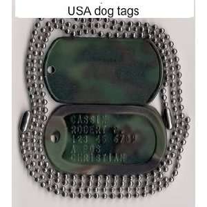  military camo dog tags 