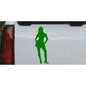 Sexy Cowgirl Silhouettes Car Window Wall Laptop Decal Sticker    Dark 