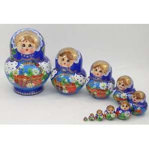  10 pcs. Russian Nesting Doll (#3093) 