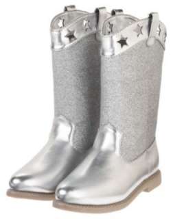 NWT GYMBOREE ~4TH JULY~ SILVER GLITTER COWBOY BOOTS SZ10 PAGEANT 