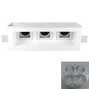  Zaneen D8 6211 Invisibili   Three Light Recessed, White 