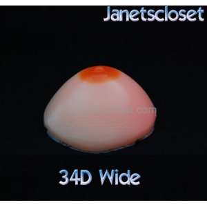   Silicone Breast Form Pair #5 Size 34D Wide Mastectomy Quality Beauty