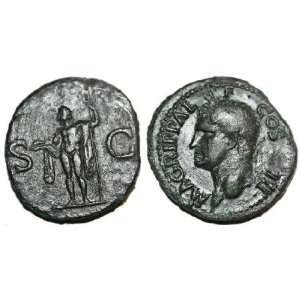  Agrippa AE As, ca. 63 12 B.C. Rome Mint, 