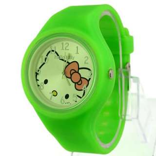   HelloKitty Soft Silicone Candy Women Quartz Wrist Watch,T31 GN  