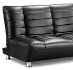 ZUO Carnival Tufted Black Leatherette Sleeper Sofa Couch 816226011511 