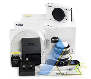 Nikon 1 J1 Mirrorless White+30 110mm+10 30mm+Bundled 5Gifts+1 Year 