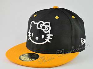 HELLO KITTY BLACK/YELLOW NEW ERA 59Fifty Fitted CAP  