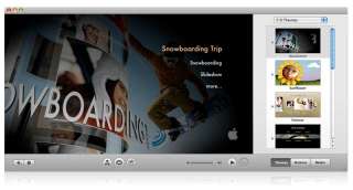 Choose from more than 150 Apple designed themes in widescreen and 