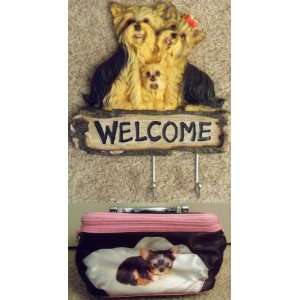 YORKSHIRE TERRIER YORKIE MINI PURSE & WELCOME DOG HOOK