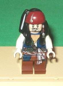 Lego Capt. Jack Sparrow Zombie Minifig 2 Sided Head NEW  