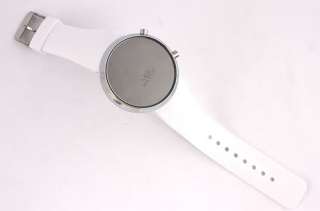Wow Fancy Womens White Round PU Strap LED Watch NY39  